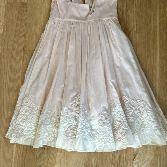 Karen Millen Light Pink Dress Embroidered Rope Straps Size 2 - Picture 3 of 6